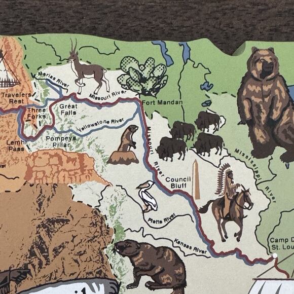 Cat's Meow Village Lewis and Clark Trail 2004 Historic Trails & Waterways Wooden - Picture 13 of 16